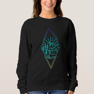 Sweatshirt Hiker Heartbeat Mountains