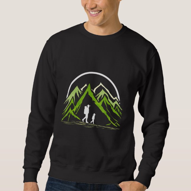 Sweatshirt Hiking in the Mountains  Father and Son (Devant)