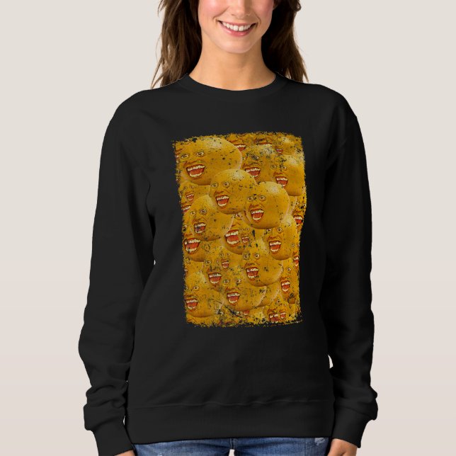 Sweatshirt Hilarious Lemon Crazy Face Smiling Meme Funny Lemo (Devant)
