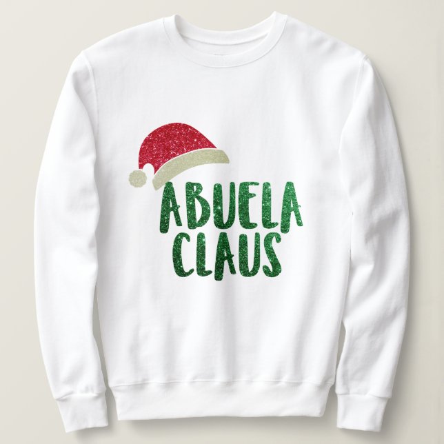 Sweatshirt Hip Grandma Abuela Santa Clause Funny Noël (Design devant)