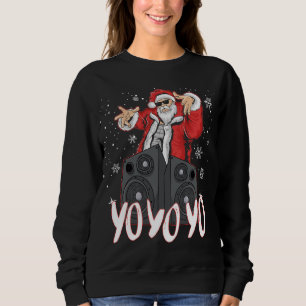 Sweatshirt Hip hop Père Noël Gangster Rap Noël Yo Yo Y