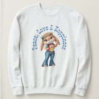 Sweatshirt Hippie Bunny – Peace, Love & Hoppiness