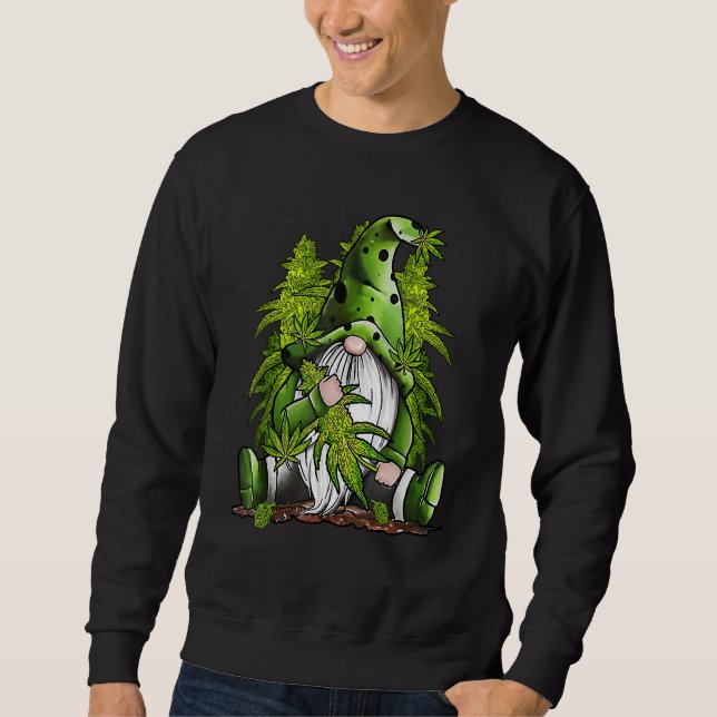 Sweatshirt Hippie Weed Gnome (Devant)