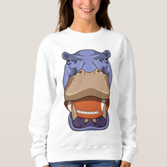 Sweatshirt Hippo à Football Sports (Devant)