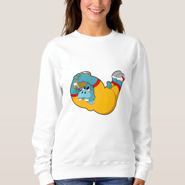Sweatshirt Hippo à Football Sports (Devant)