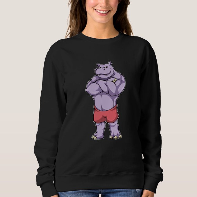 Sweatshirt Hippo comme Bodybuilder extrême (Devant)