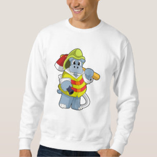 Sweatshirt Hippo comme pompier avec l'alcool