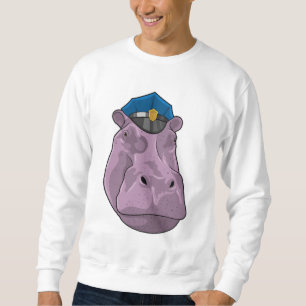 Sweatshirt Hippo en tant que policier