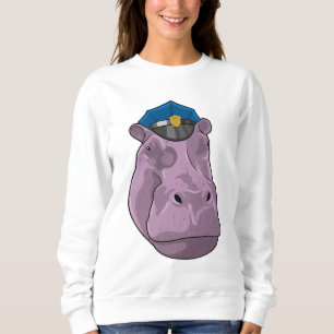 Sweatshirt Hippo en tant que policier