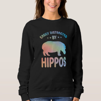 Sweatshirt Hippo Outfit for Hippopotamus Lovers for Women Gir