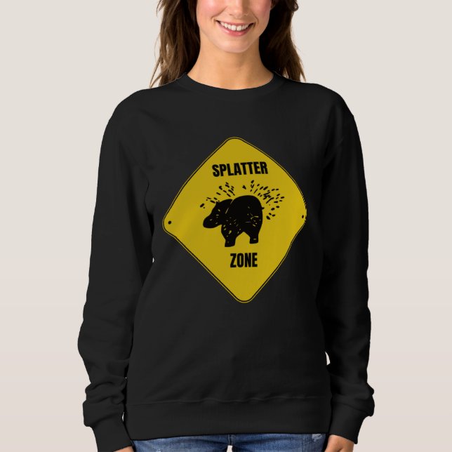 Sweatshirt Hippo Splatter Zone Carnival (Devant)