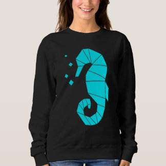 Sweatshirt Hippocampe Polygone Animal Marin Poisson Aquatique
