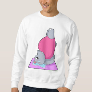 Sweatshirt Hippopotame au yoga fitness