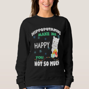 Sweatshirt Hippopotame Me Rendre Heureux