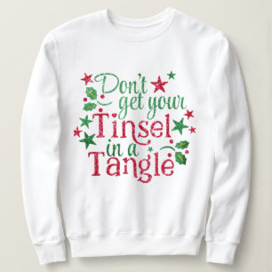 Sweatshirt Hipster Holiday Tinsel à Tangle Père Noël Noël