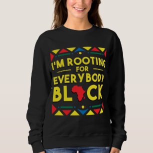 Sweatshirt Histoire noire Je soutiens tout le monde Afri noir