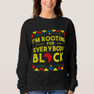 Sweatshirt Histoire noire Je soutiens tout le monde Afri noir