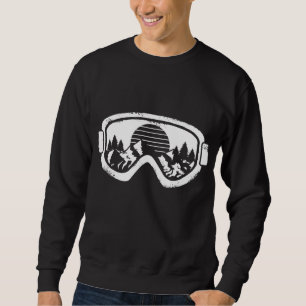 Sweatshirt Hiver Sport Ski Snowboard Snow Landscape Goggets