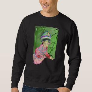 Sweatshirt Hmong Miao Fier Traditionnelle Fille Femme Hmoob Q