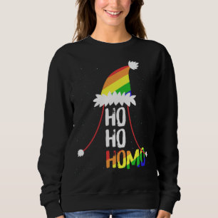 Sweatshirt Ho Ho Filles Homos Santa Hat Christmas LGBT Pride 
