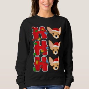 Sweatshirt Ho Ho Ho Père Noël Chihuahua Noël