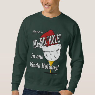 Sweatshirt Ho Ho trou dans une boule de golf de Noël