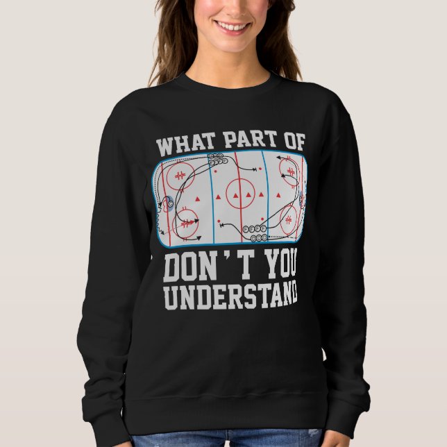 Sweatshirt Hockey sur glace de quelle partie vous ne (Devant)