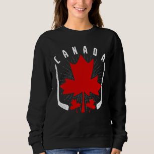 Sweatshirt Hockey sur glace Fierté canadienne Feuille d'érabl