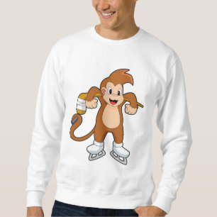 Sweatshirt Hockey sur glace singe bâton de hockey sur glace