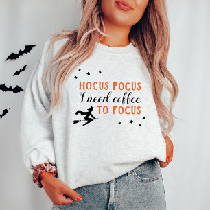 Sweatshirt Hocus Pocus Café Focus Orange Femme Halloween