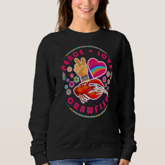 Sweatshirt Homard Peace Love Crawfish Coquillages Crabe anima