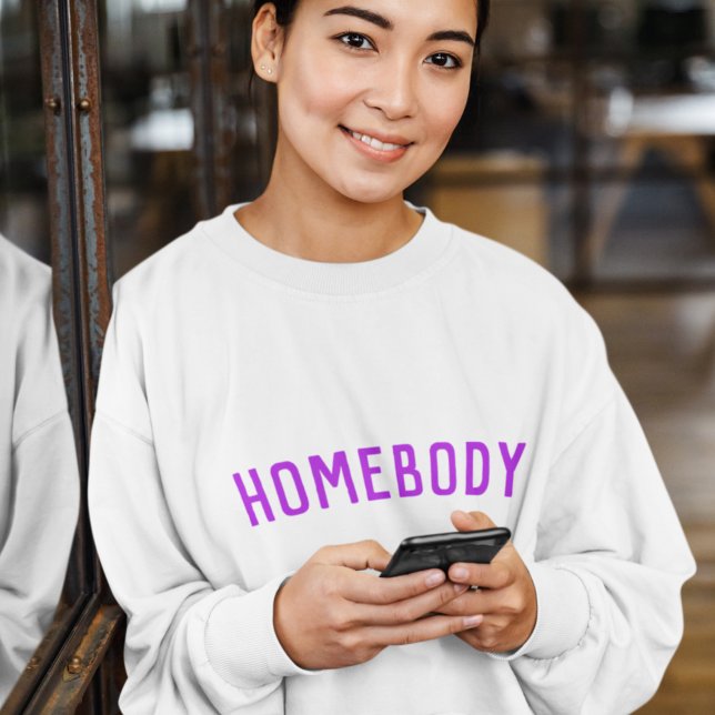 Sweatshirt Homebody | Purple Trendy Home (Créateur téléchargé)