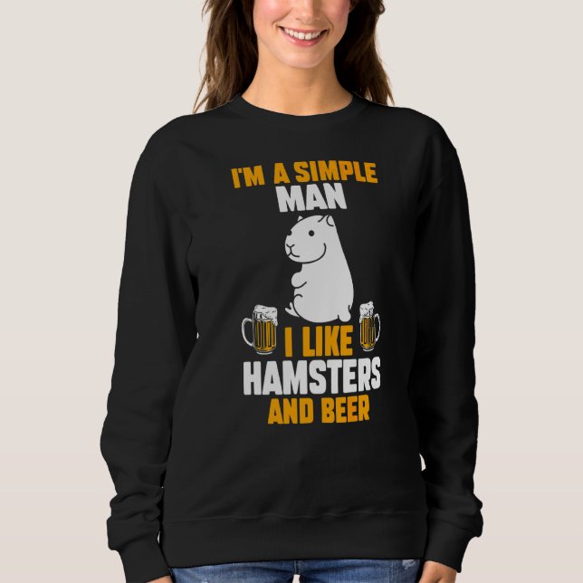 Sweatshirt Homens Beer Hamster (Devant)