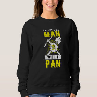Sweatshirt Homme Cherchant De L'or Avec Une Batée  