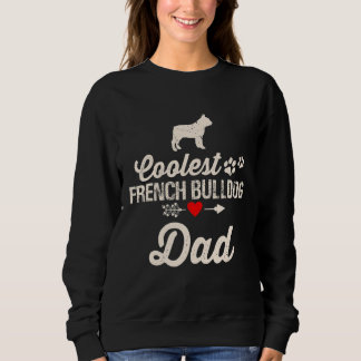 Sweatshirt Homme Chien Papa Coolest Français Bulldog Papa Ani