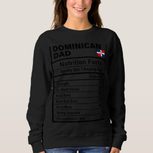 Sweatshirt Homme Dominicain Papa Nutrition Fiches Fête des pè