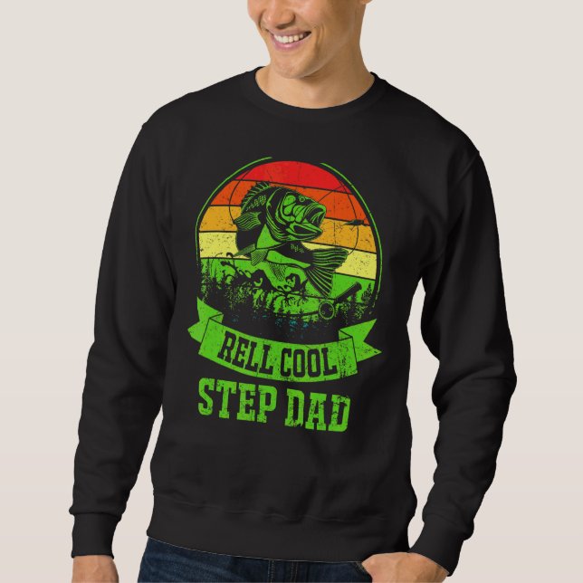 Sweatshirt Homme Fête des Père Pêche Vintage Roue Cool Étape  (Devant)