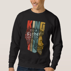 Sweatshirt Homme fort Roi Noir Africain AméricainNaturel Afr