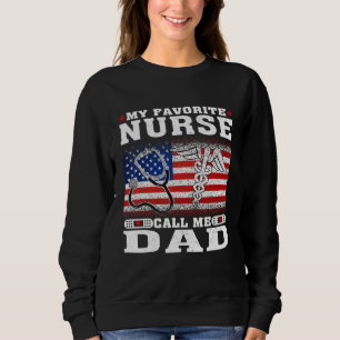 Sweatshirt Homme Infirmière Papa Mon Infirmière Favorite M'Ap
