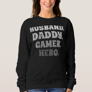 Sweatshirt Homme Mari papa Gamer Hero Vidéo Jeu Papa Feu