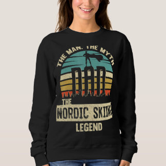 Sweatshirt Homme Mythe Légende Papa Ski nordique Ski Extraord
