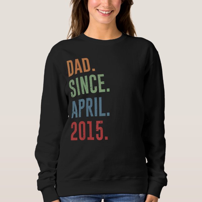 Sweatshirt Homme Papa depuis avril 2015 (Devant)