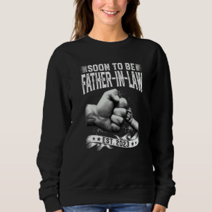 Sweatshirt Homme Rétro Nouveau Papa Bientôt Beau-Père 2023