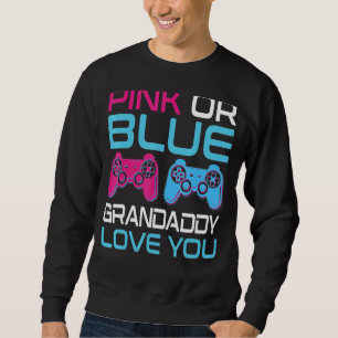 Sweatshirt Homme Rose Ou Bleu Genre Révéler Vidéo Jeu Grand