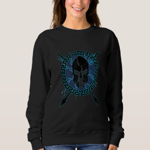 Sweatshirt Homme Sparta Soldat Détaché Casque grec bleu