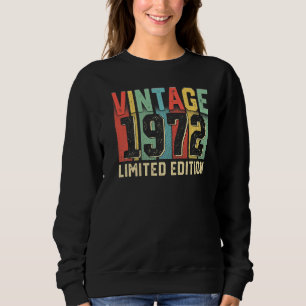 Sweatshirt Hommes 50ème Anniversaire 1972 Anniversaire Vintag