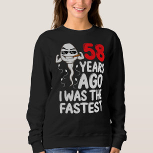 Sweatshirt Hommes 58ème Anniversaire Gag Robe Il Y A 58 Ans J