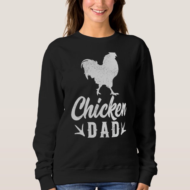 Sweatshirt Hommes Agricole de poulet Chicken Papa Fête des pè (Devant)
