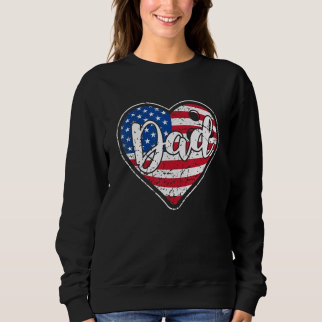 Sweatshirt Hommes en détresse American Drapeau Hearling Bowli (Devant)