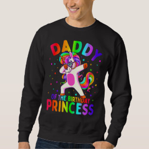 Sweatshirt Hommes Fête des pères Unicorn Princess Daughter